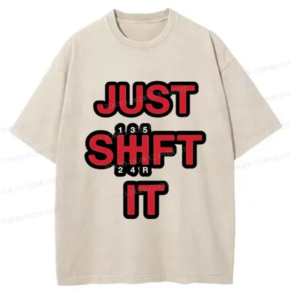 Tokyo-Tiger Funny Car Gear Washed T-Shirt