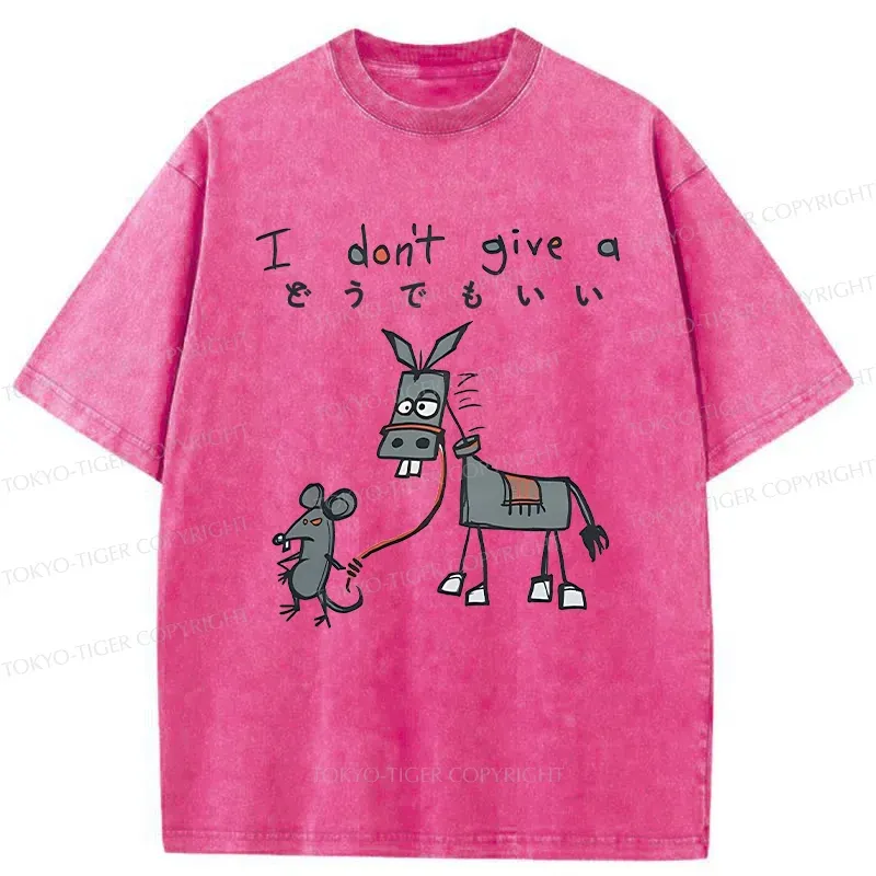 Tokyo-Tiger I Don't Give A Rat's Ass Washed T-Shirt