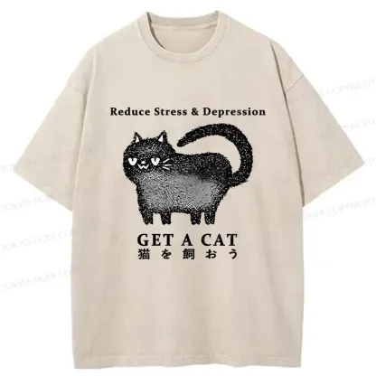 Tokyo-Tiger Adopt A Cat Washed T-Shirt