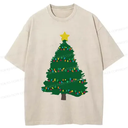 Tokyo-Tiger Christmas Tree Washed T-Shirt