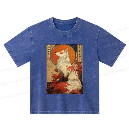 Tokyo-Tiger The Fox of Fates: A Tale of Nine Tails Kids Washed T-Shirt