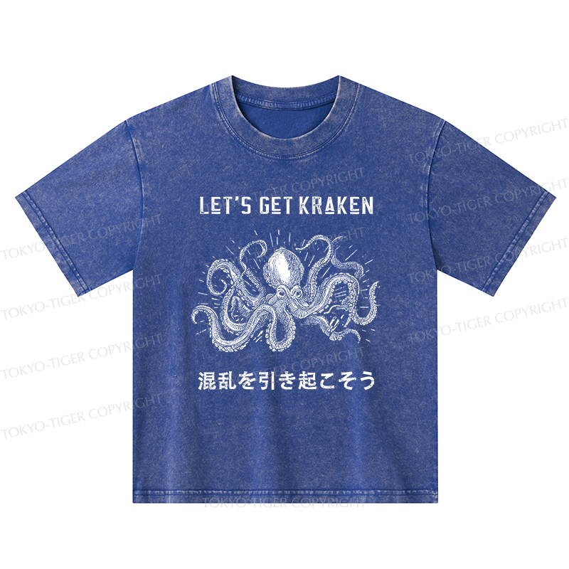 Tokyo-Tiger Funny Octopus：Let’s Get Kraken Washed T-Shirt