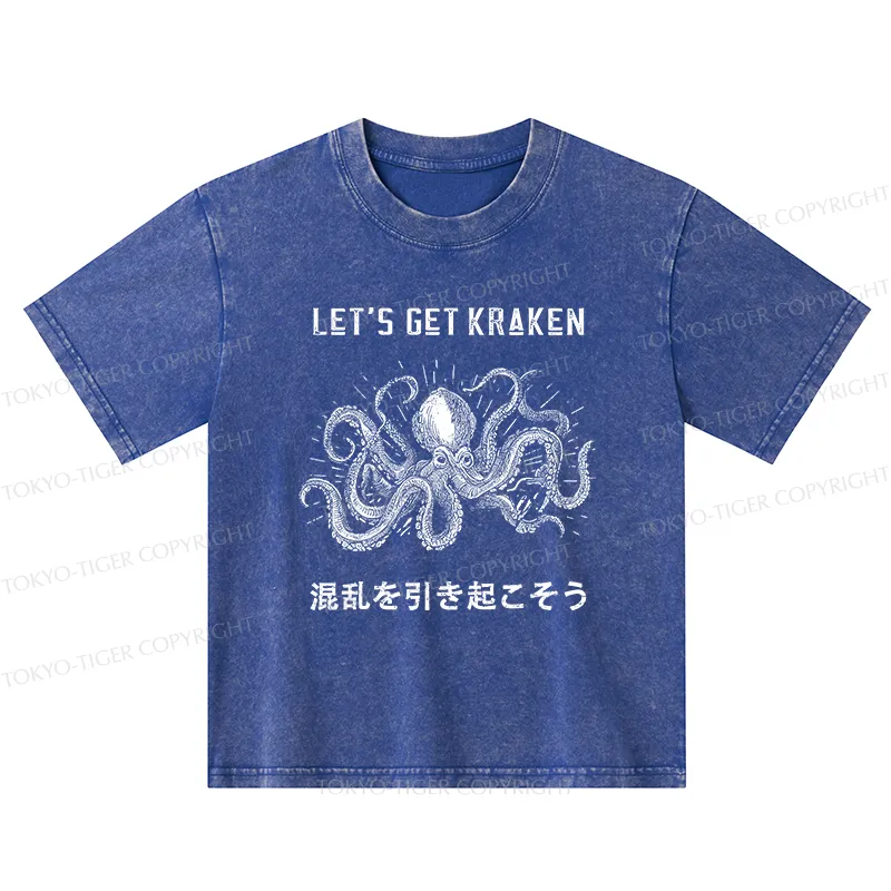 Tokyo-Tiger Funny Octopus：Let’s Get Kraken Washed T-Shirt