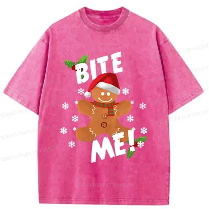Tokyo-Tiger Eat The Gingerbread Man Washed T-Shirt