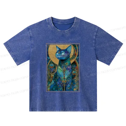 Tokyo-Tiger The Cat’s Plan To Rule Them All Kids Washed T-Shirt