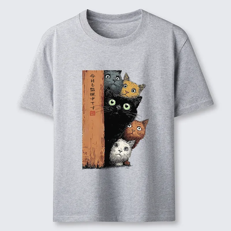 Tokyo-Tiger Five Cats Are Watching You Classic T-Shirt