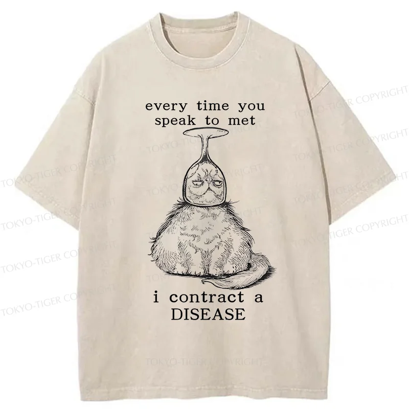 Tokyo-Tiger Don't Talk To Me Funny Washed T-Shirt