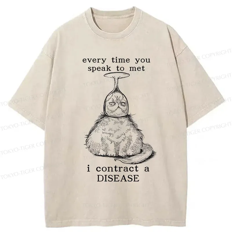 Tokyo-Tiger Don't Talk To Me Funny Washed T-Shirt