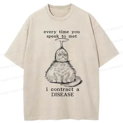 Tokyo-Tiger Don't Talk To Me Funny Washed T-Shirt