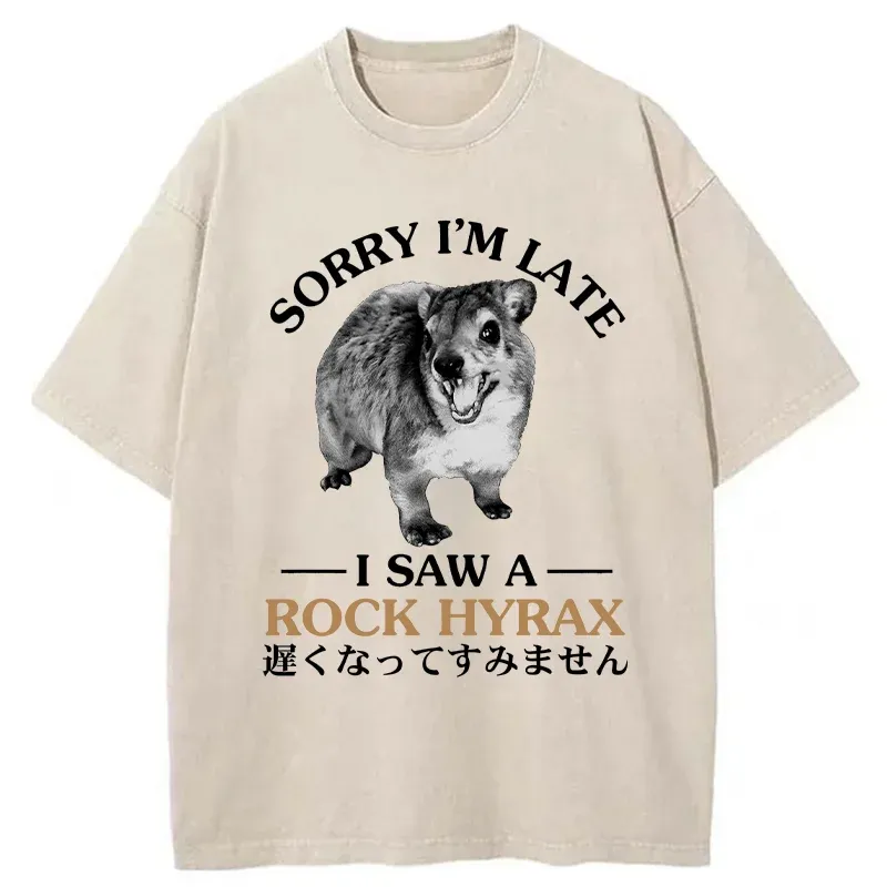 Tokyo-Tiger Rock Hyrax Japanese Washed T-Shirt