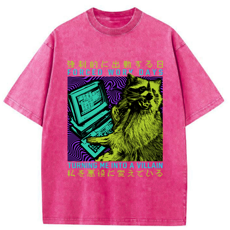 Tokyo-Tiger Work Made Me A Villain Washed T-Shirt