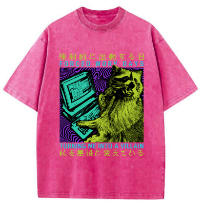 Tokyo-Tiger Work Made Me A Villain Washed T-Shirt