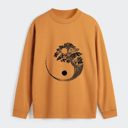 Tokyo-Tiger Yin-Yang Tai Chi Tree Classic Long Sleeve T-Shirt