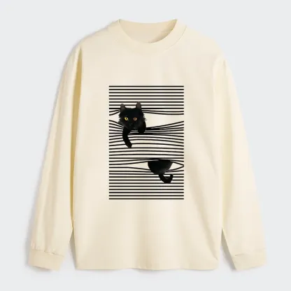 Tokyo-Tiger Cat Scratching Curtain Classic Long Sleeve T-Shirt