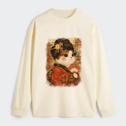 Tokyo-Tiger Ukiyoe Japanese Cat Princess Classic Long Sleeve T-Shirt