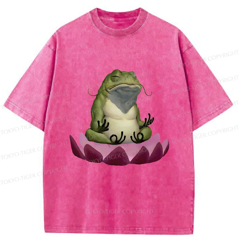 Tokyo-Tiger Zen Frog Washed T-Shirt