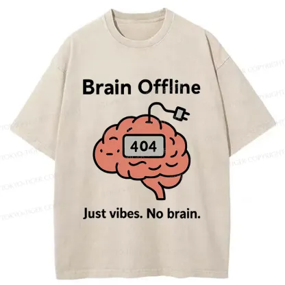 Tokyo-Tiger Brain Short Circuit Washed T-Shirt