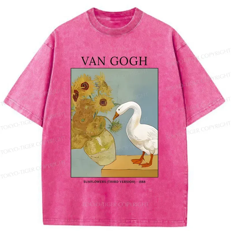 Tokyo-Tiger Van Gogh And Geese Washed T-Shirt