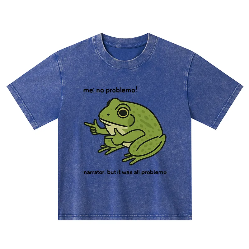Tokyo-Tiger Stupid Frog Meme Kids Washed T-Shirt