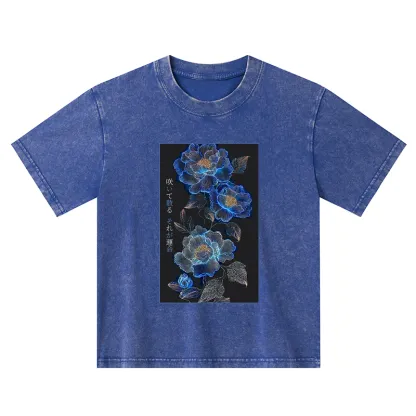 Tokyo-Tiger The Sea Of Flowers In The Darkness Kids Washed T-Shirt