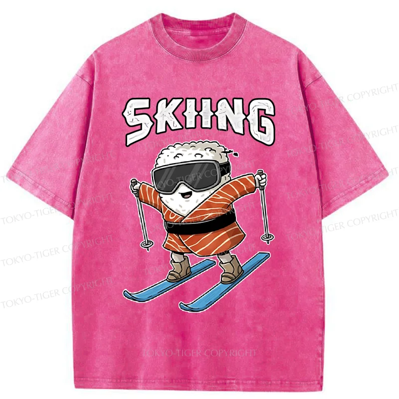 Tokyo-Tiger Sushi Ski Japan Washed T-Shirt