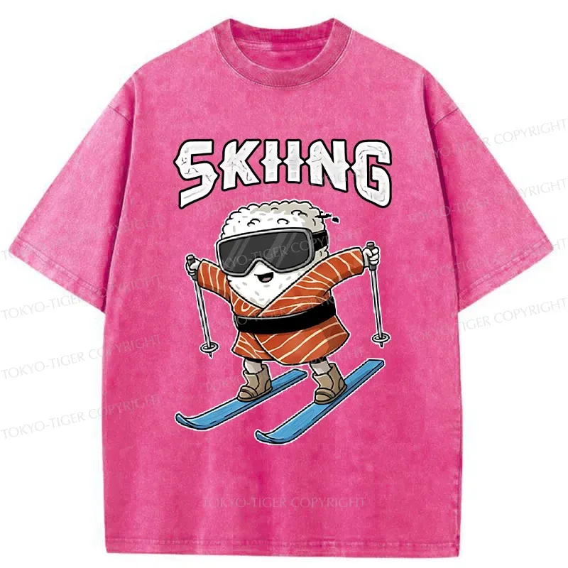 Tokyo-Tiger Sushi Ski Japan Washed T-Shirt