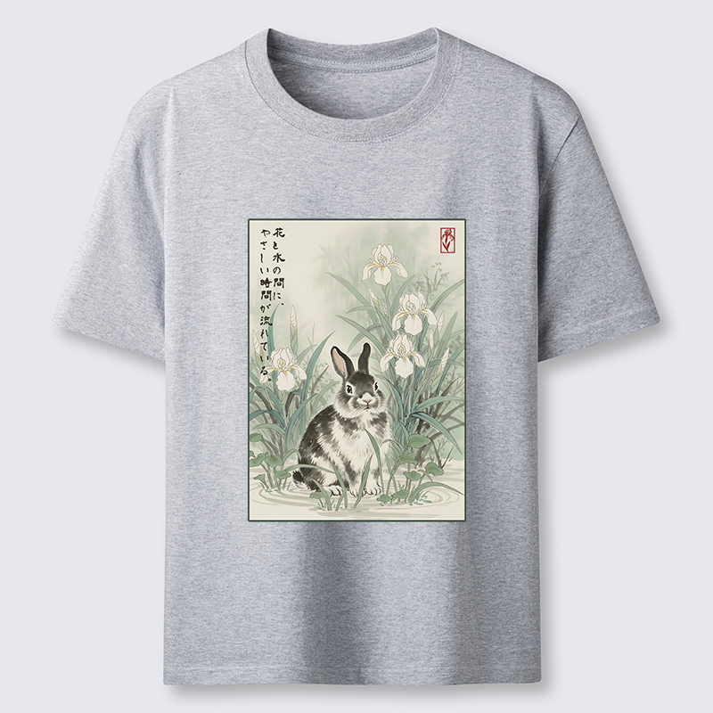 Tokyo-Tiger Little Rabbit Beneath the Blooming Irises Classic T-Shirt
