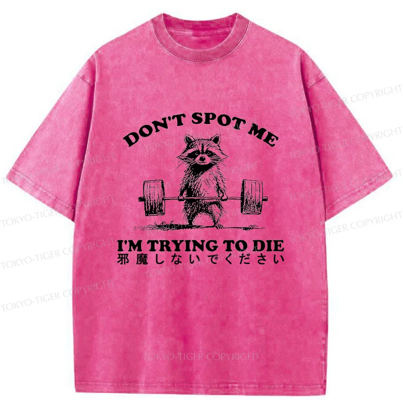 Tokyo-Tiger Fitness Raccoon Washed T-Shirt