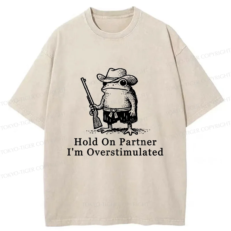 Tokyo-Tiger Handsome Frog Samurai Washed T-Shirt