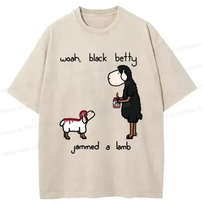 Tokyo-Tiger Spread Jam On The Lamb Washed T-Shirt