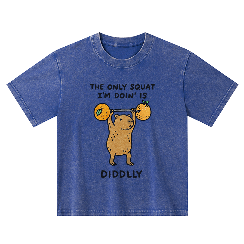 Tokyo-Tiger Diddly Capybara Kids Washed T-Shirt