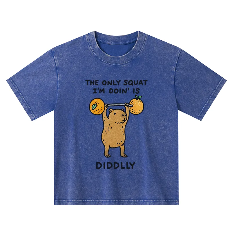 Tokyo-Tiger Diddly Capybara Kids Washed T-Shirt