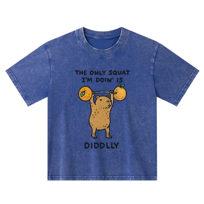Tokyo-Tiger Diddly Capybara Kids Washed T-Shirt