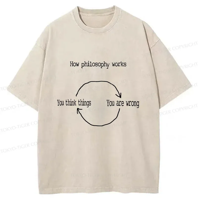 Tokyo-Tiger Philosophical Cycle Washed T-Shirt