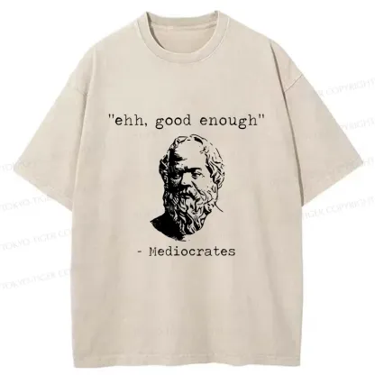 Tokyo-Tiger Mediocrates Meme Washed T-Shirt