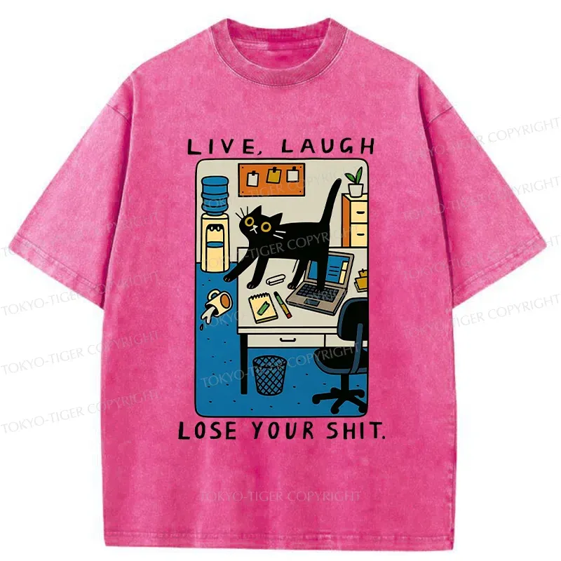 Tokyo-Tiger Cat Lose Your Shit Washed T-Shirt Sale