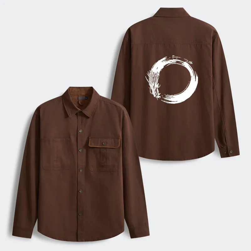 Tokyo-Tiger Dragon's Circle Men's Corduroy Work Jacket