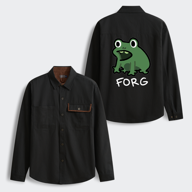 Tokyo-Tiger Funny Forg Japan Men's Corduroy Work Jacket