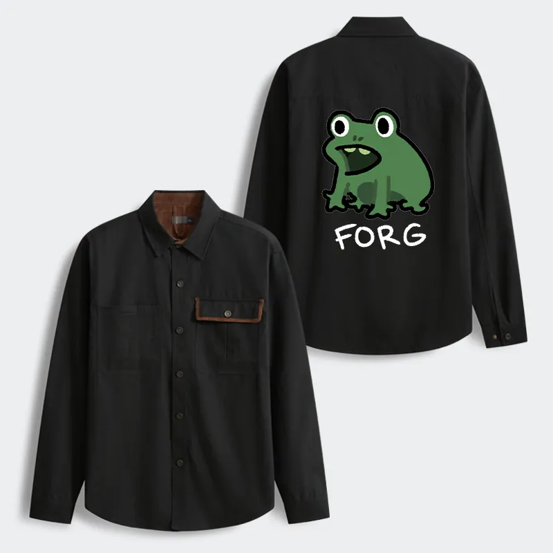 Tokyo-Tiger Funny Forg Japan Men's Corduroy Work Jacket