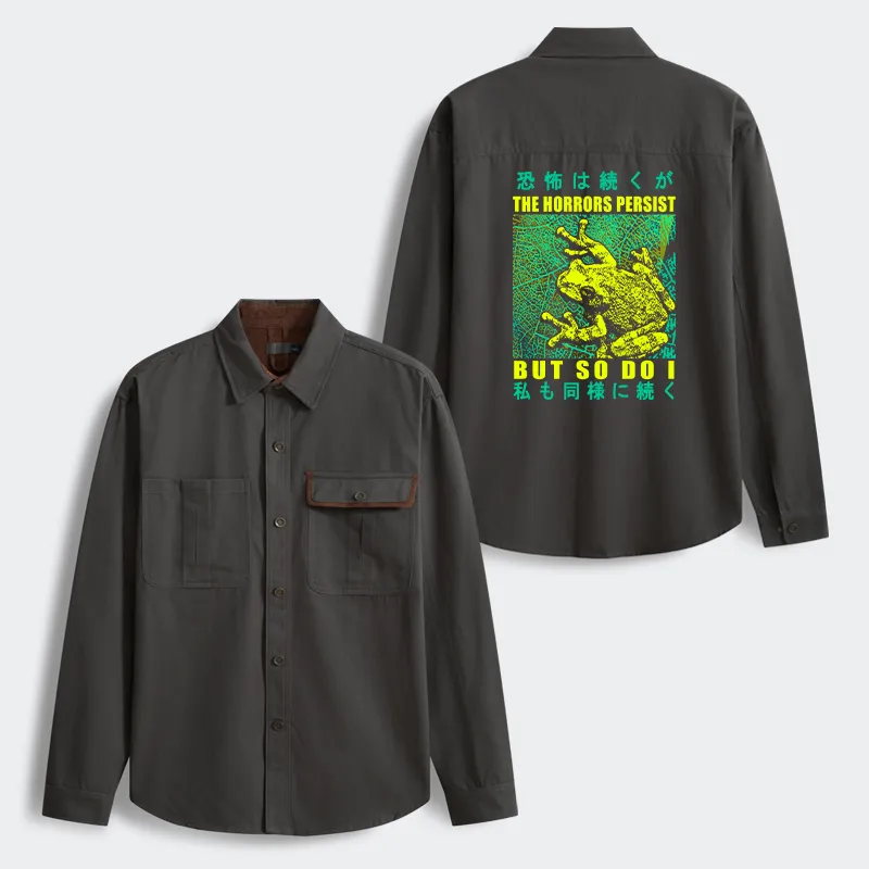 Tokyo-Tiger The Horrors Persist Forg Men's Corduroy Work Jacket