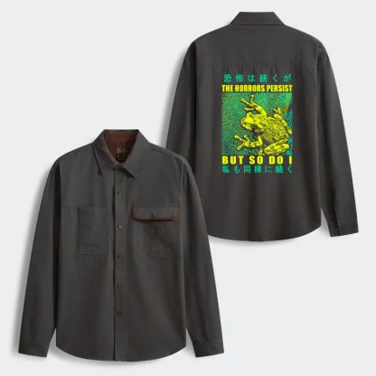 Tokyo-Tiger The Horrors Persist Forg Men's Corduroy Work Jacket