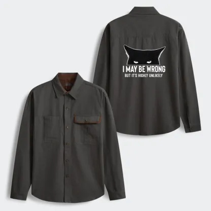 Tokyo-Tiger Cat Can Do No Wrong Men's Corduroy Work Jacket