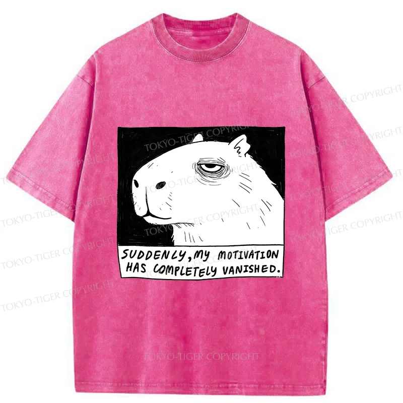 Tokyo-Tiger Power Has Completely Disappeared Washed T-Shirt