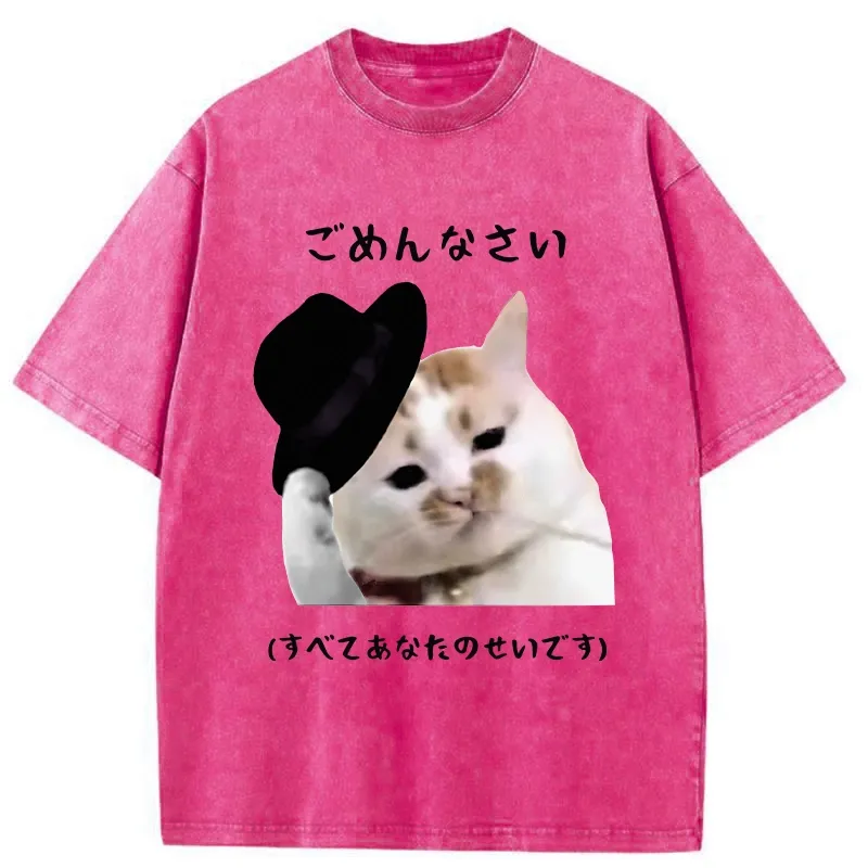 Tokyo-Tiger Sorry It's All Your Fault Washed T-Shirt