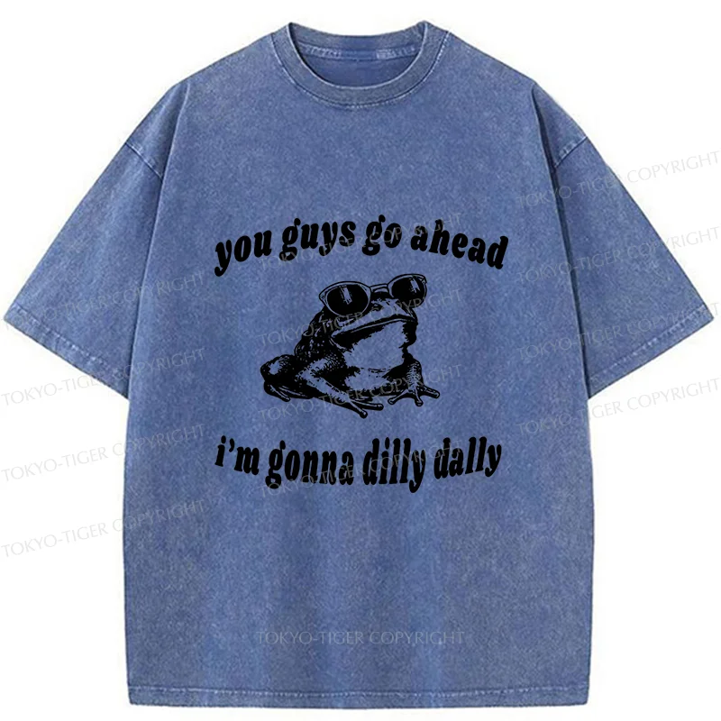 Tokyo-Tiger Dilly Dally Frog Washed T-Shirt