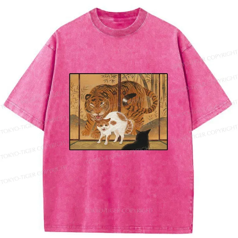 Tokyo-Tiger Borrowing The Power Of The Tiger Washed T-Shirt