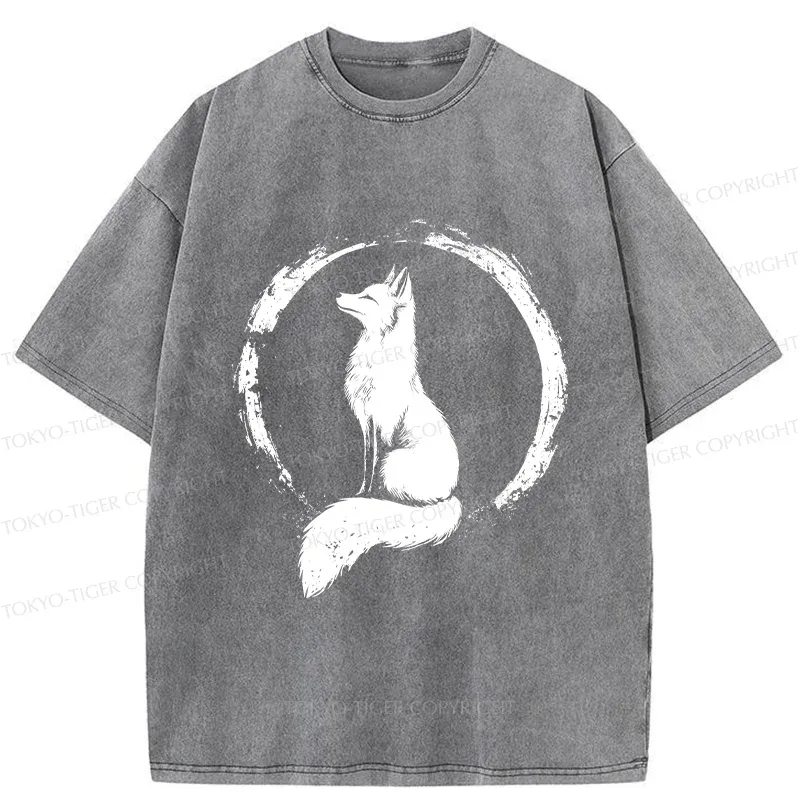 Tokyo-Tiger Fox Zen Washed T-Shirt