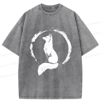 Tokyo-Tiger Fox Zen Washed T-Shirt