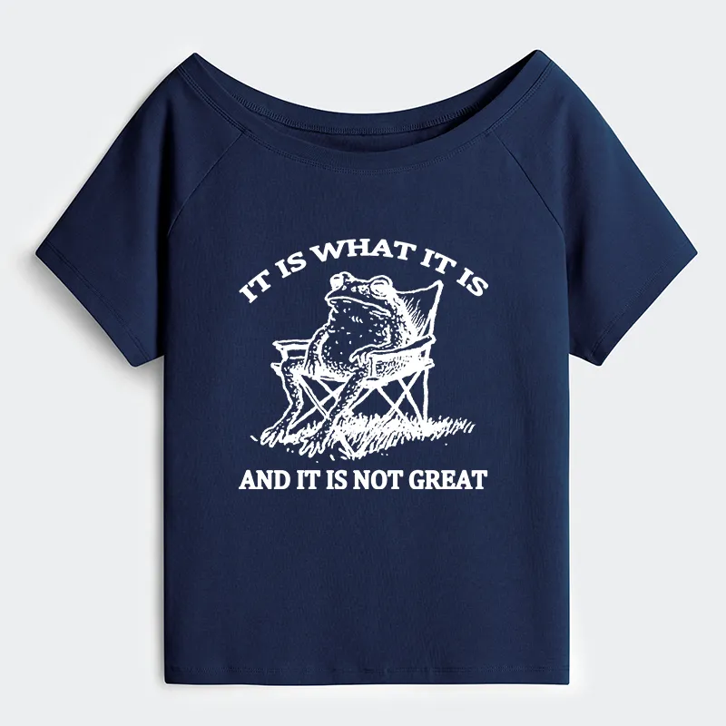 Tokyo-Tiger Resting Frog Funny Off Shoulder T-Shirt