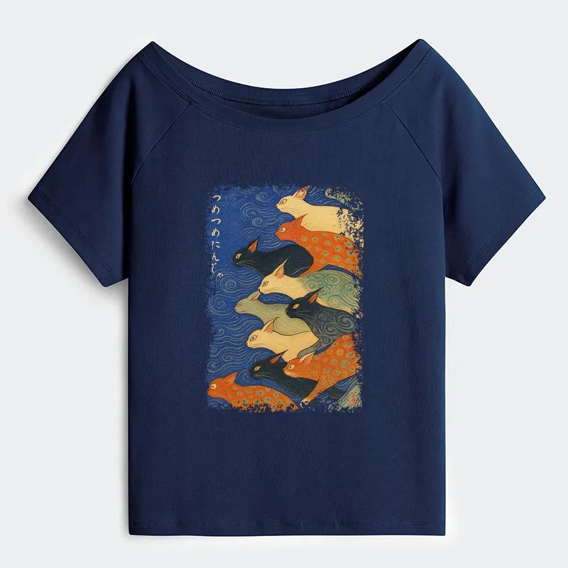Tokyo-Tiger Claw-some Ninja Off Shoulder T-Shirt